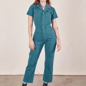 BIG BUD PRESS SHORT SLEEVE JUMPSUIT - MARINE BLUE - SIZE M